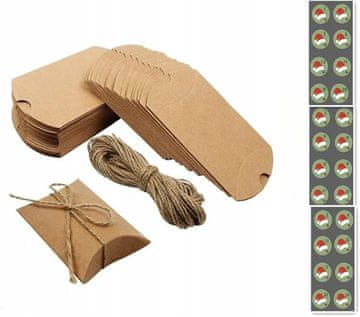 shumee Škatla za božični adventni koledar z nalepkami iz vrvice, 100 kosov