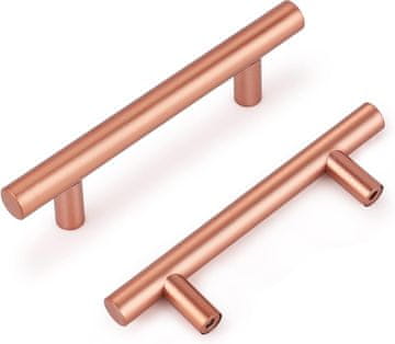 shumee Ročaj za predale omaric, bakrene barve, iz jekla, 6 kosov, 12 cm