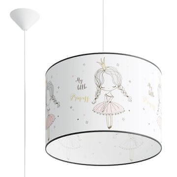 SOLLUX lighting Okrogla otroška viseča svetilka v obliki princese Ø40 cm PRINCESS 1xE27 15W SL.1415 Sollux Lighting