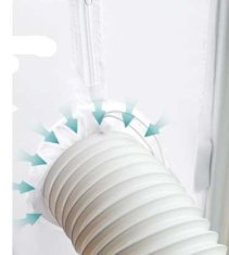 shumee Tesnilo za okno klimatske naprave, zaščitni tulec z zadrgo, belo, 500 cm