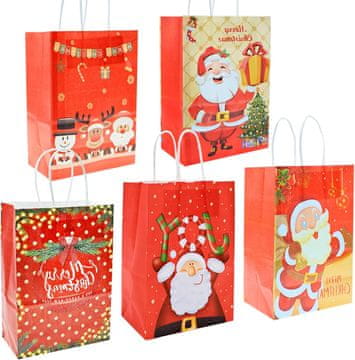 shumee Papirnate darilne vrečke za božično darilo, različni vzorci, 21x15x8cm, 20 kosov