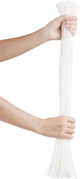 shumee Kabelske vezice najlonske kabelske vezice Barva Bela 45 cm 100 kosov