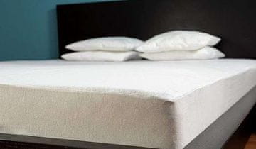 shumee Zaščita za vzmetnico, vodoodporna, elastična, 150 cm bela