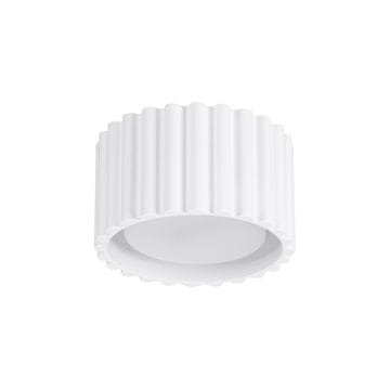 SOLLUX lighting Moderna okrogla stropna svetilka z žlebičastim vzorcem, bela 6 cm 1xGX53 10W AURA Sollux Lighting