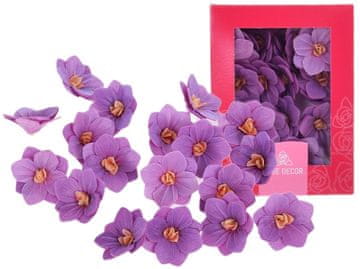 shumee Vijolična oblatna hortenzija, 18 kosov cvetov za okrasitev tort in peciva