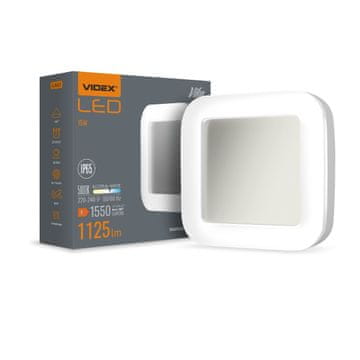 VIDEX Zunanja stenska svetilka, kvadratna, bela, LED, 15 W, IP65, VIKA Videx