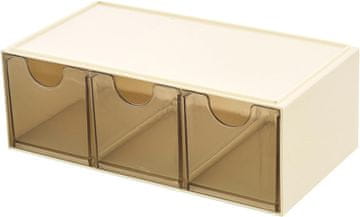 shumee Organizator s predali in posodicami za nakit in drobnarije, plastičen, 9x18 cm