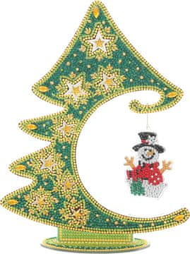 shumee 5D diamantno vezenje božični okrasek motiv snežaka 29x22cm