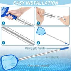 shumee Podebelna mreža za čiščenje bazena s teleskopsko palico 1,4 m