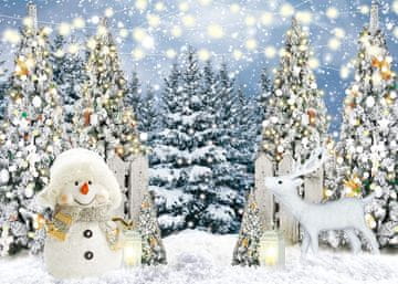 shumee Vinilno fotografsko ozadje z zimsko in božično tematiko, 210x150 cm