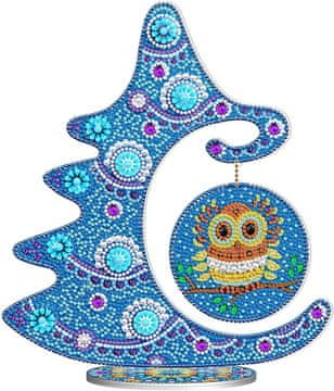 shumee 5D diamantno vezenje božični okrasek motiv božičnega drevesca 29x22cm