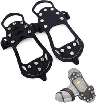 shumee Nedrseči žeblji za čevlje z 11 zobmi, velikost 39-45, črne barve