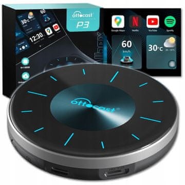 shumee Brezžični adapter Ottocast P3 8G/128G za Carplay/Android Auto, SIM-kartica