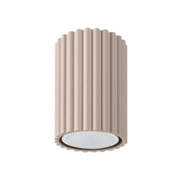 shumee Moderna stropna svetilka, taupe, okrogla, valovita, cev, 10 cm, 1xGU10 10W, KARBON, Sollux Lighting