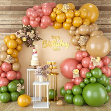 shumee Rojstnodnevni baloni iz lateksa, večbarvna girlanda, komplet 109 kosov