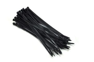 shumee UV trakovi za kabelske vezice 8,8 x 550 mm - 100 kosov črne barve