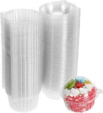 shumee Plastične posodice za posamezne mafine 10 cm Komplet 200 kosov