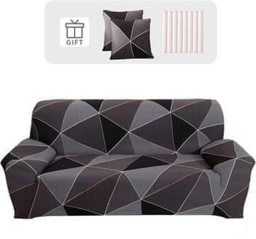 shumee Elastična prevleka za dvosed 140x180 cm siva