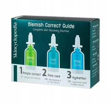 shumee SKINCYCLOPEDIA Blemish Correct Guide 3x15ml nega obraza proti nepravilnostim