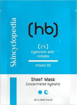 shumee SKINCYCLOPEDIA maska za obraz s hialuronom in vitaminom B5 20 ml