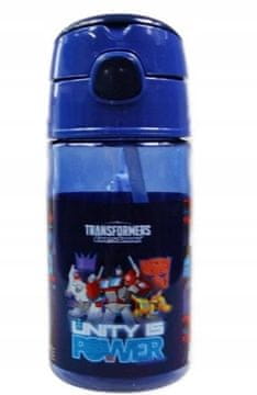 shumee 400 ml steklenička Transformers Astra s slamico