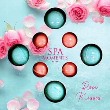 shumee ESTETICA Spa Moments komplet kopalnih bombic 4x30g, 4x20g Poljubi vrtnic