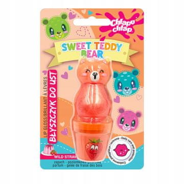 shumee ESTETICA Chlapu Chlap Sweet Teddy Bear bleščilo za ustnice z vonjem jagodnega želeja 10 ml