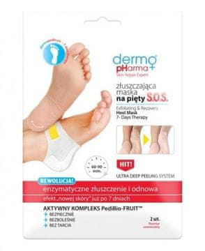 shumee ESTETICA Dermo Pharma SOS piling maska za pete 2 kosa