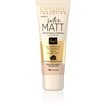 shumee EVELINE Satin Matt tekoči puder 103 Natural 30 ml