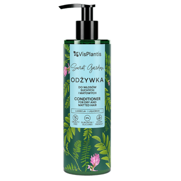 shumee VIS PLANTIS Balzam za lase s sladkim vrtom in sladkim korenom za suhe in puste lase 400 ml