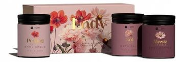shumee HISKIN Lady Flowers set za telo z vonjem potonike in vrtnice 3 x 200 ml