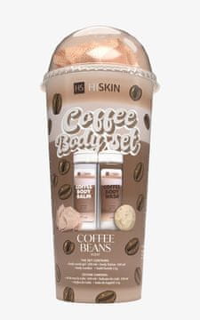 shumee HISKIN Komplet za telo Kava za kopel [balzam + gel + žogica + krpica] Kavna zrna