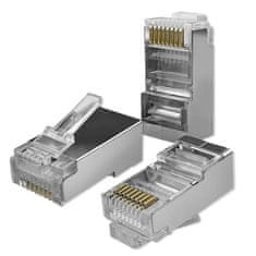 shumee Modularni konektor Qoltec RJ45 | CAT5e | FTP | Pozlačeni kontakti | 10 kosov