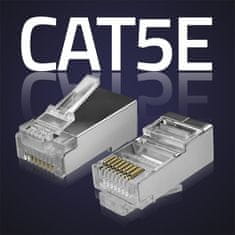 shumee Modularni konektor Qoltec RJ45 | CAT5e | FTP | Pozlačeni kontakti | 10 kosov