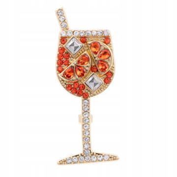 Pinets® PINETS broška za zabavo s kubičnim cirkonom Pijača Aperol Spritz