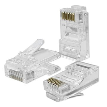 shumee Modularni konektor Qoltec RJ45 | CAT6 | UTP | Pozlačeni kontakti | 10 kosov