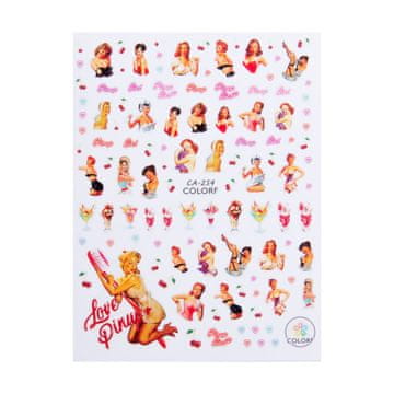 shumee Tanke samolepilne nalepke za nohte pin-up dekle CA254