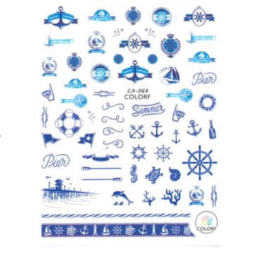 shumee Tanke samolepilne nalepke za nohte, morske CA064