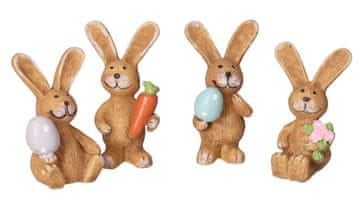 shumee FIGURICA ZAJČKA, 4 DELNI, DEKORACIJA ZAJČKA