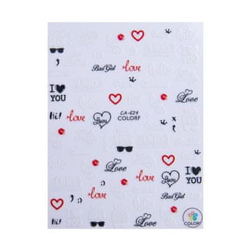 shumee Tanke samolepilne nalepke za nohte za Valentinovo št. CA624