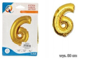 shumee FOLIJA BALONI ŠTEVILKA FOLIJA BALON ŠTEVILKA 6 80 CM