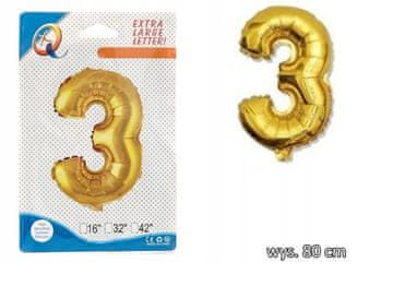 shumee FOLIJA BALONI ŠTEVILKA FOLIJA BALON ŠTEVILKA 3 80 CM