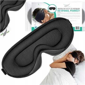 shumee 3D SPALNA ZATEMNILNA MASKA, NASTAVLJIVA 99 % SVETLOBE