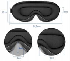 Medi Sleep 3D SPALNA ZATEMNILNA MASKA, NASTAVLJIVA 99 % SVETLOBE