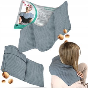 shumee VELIKI TERMOFOL S ČEŠNJEVIMI KOŠČICAMI ZA VRAT, PRI BOLEČINAH, VROČINI, PREHLADU, TOPLOTI