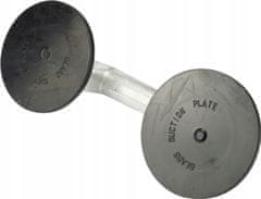 shumee Aluminijasto stekleno prisesko, dvojno, 120 mm