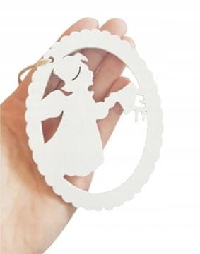 shumee OBESECE IZ VITRAŽA Z ANGELOM, 1 KOS, DEKORACIJA 10,5 CM