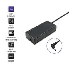 shumee Napajalnik za prenosnik Qoltec Dell 130 W | 19,5 V | 6,67 A | 4,5 * 3,0 + pin | + napajalni kabel