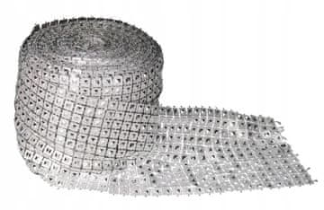 shumee TRAK Z DIAMANTNIMI KAMENČKI 9,1 M X 10 CM SREBRN