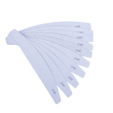 shumee Nadomestne brusne blazinice za kovinsko pilico za čolne, polmesečaste, zebraste barve, granulacija 240, 10 kosov.